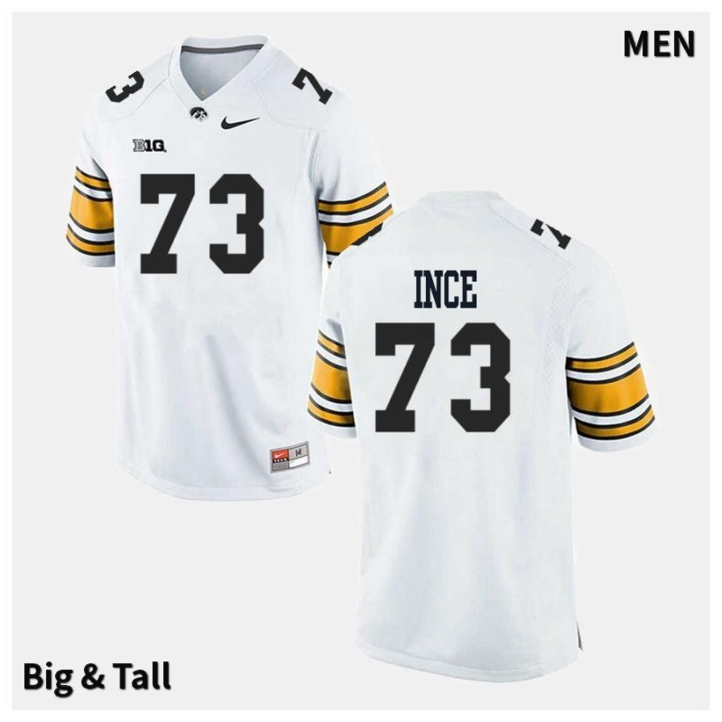 Men's Iowa Hawkeyes NCAA #73 Cody Ince White Authentic Nike Big & Tall Alumni Stitched College Football Jersey CX34W84VV